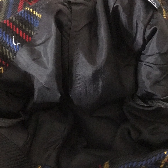 Classic clueless 100% wool tartan plain mini skirt size 10p - Picture 11 of 11